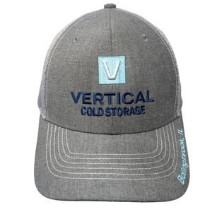 Vertical Cold Storage Snapback Trucker Hat Gray OS Adjustable The Hat Source